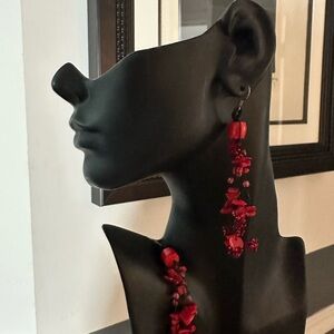 Red Beaded Earrings
Handmade